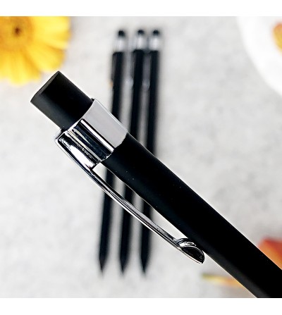 Tinted black wooden pencil with metal clip Divine-Desing