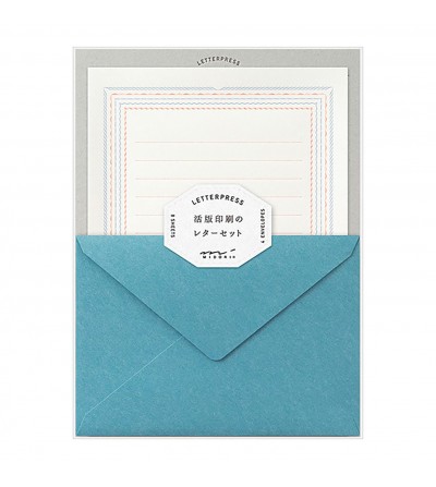 Midori Set de sobres y cartas azul