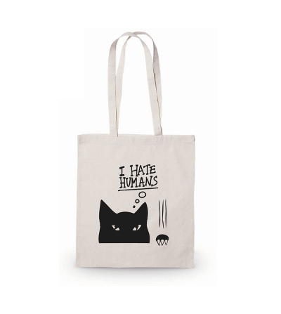 Tote bags -  cotton long - handles cats - Moslo