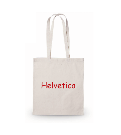 Tote bags - Helvetica - 100 % algodón - asas largas - Moslo