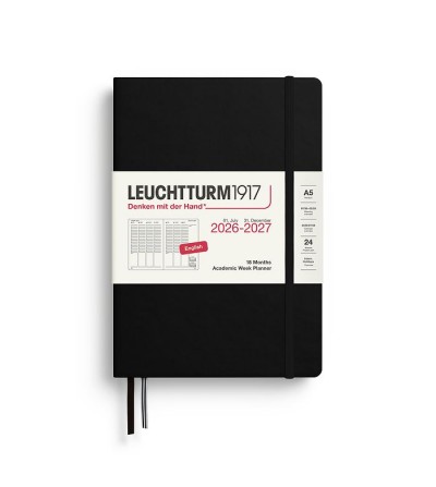 Agenda A5 tapa dura 18 Meses 2027 Semanal Vertical LEUCHTTURM1917