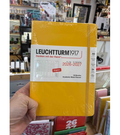 Agenda A5 tapa dura 18 Meses 2027 amarilla Semanal Vertical LEUCHTTURM1917