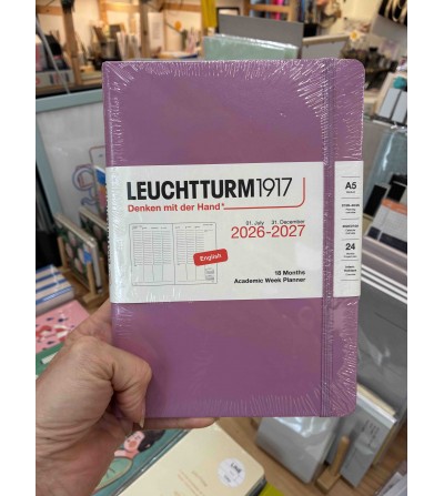 Agenda A5 tapa dura lila 18 Meses 2027 Semanal Vertical LEUCHTTURM1917